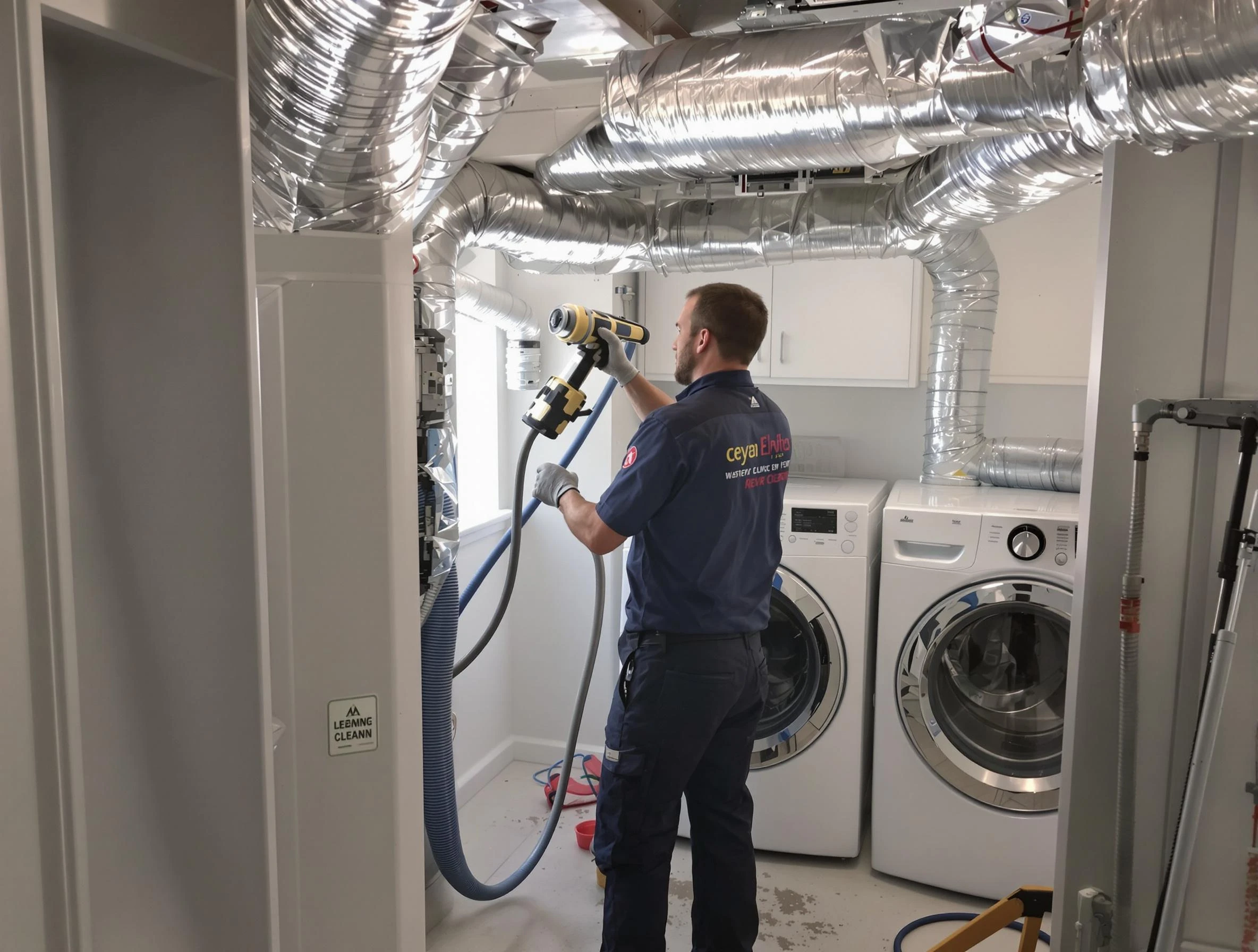 East Providence Dryer Vent Cleaning specialist using advanced equipment for thorough duct cleaning in East Providence